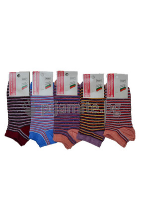 Дамски терлик, български памучни чорапи, смесена връзка - 5 бр./пакет